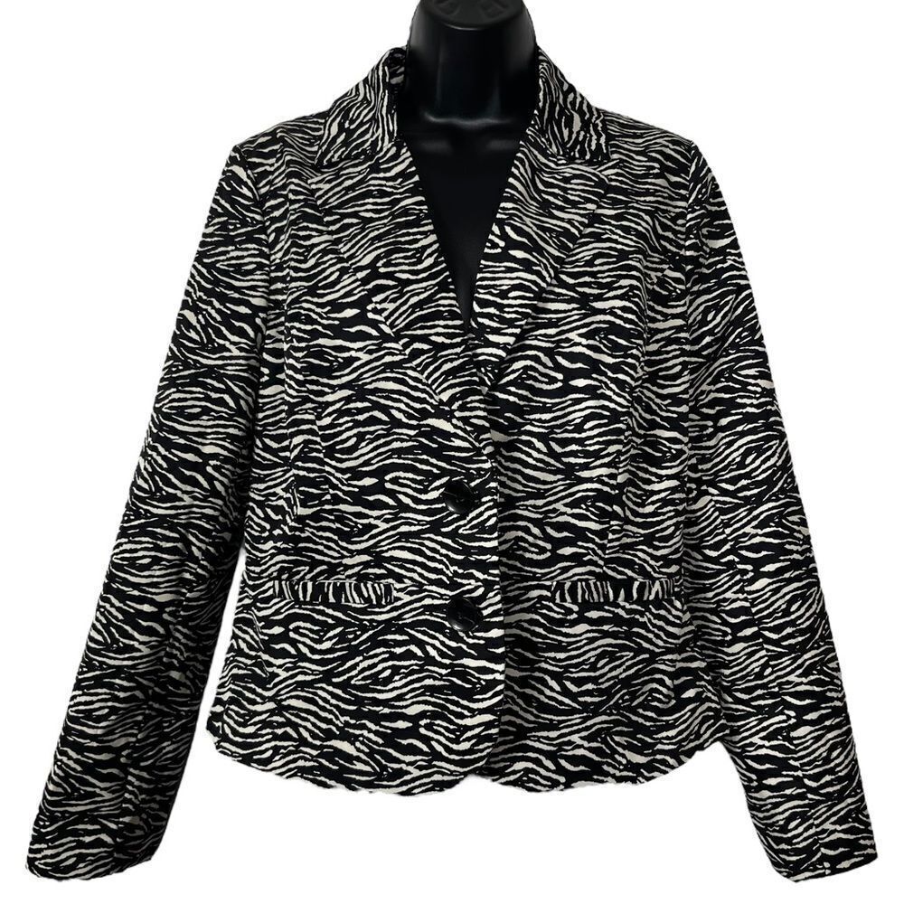Sandro Zebra Print Blazer Jacket